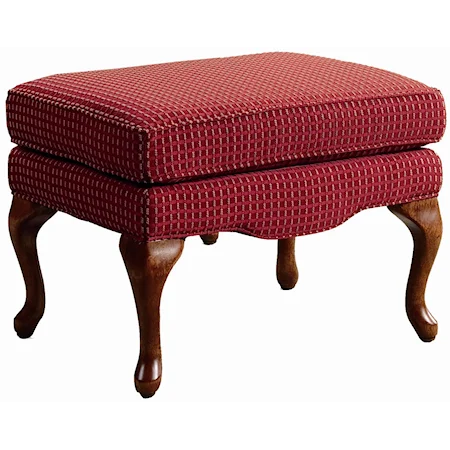 Traditional Ottoman With Cabriole Legs